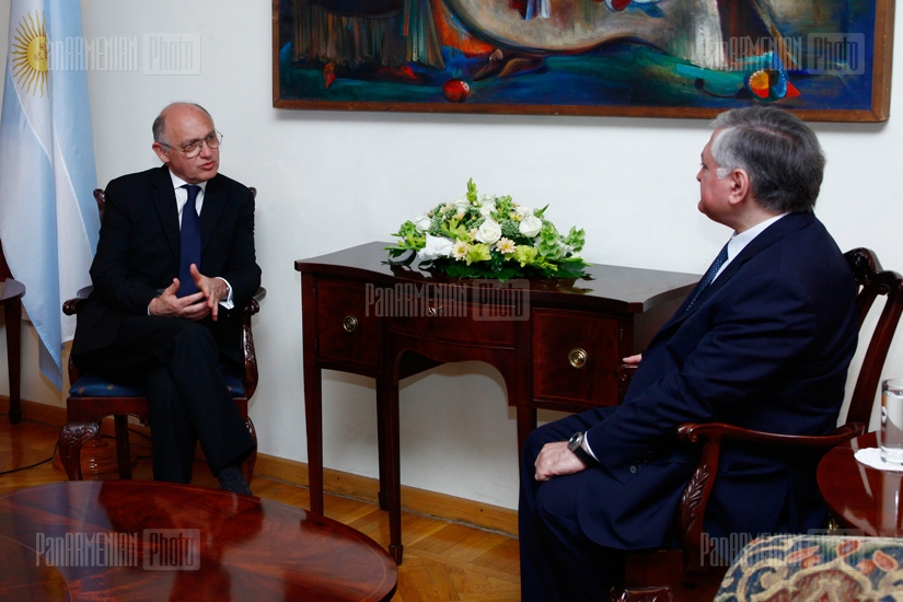 ՀՀ ԱԳ նախարար  Էդվարդ Նալբանդյանի և Արգենտինայի Հանրապետության ԱԳ նախարար Հեկտոր Մարկոս Թիմերմանի  հանդիպումը