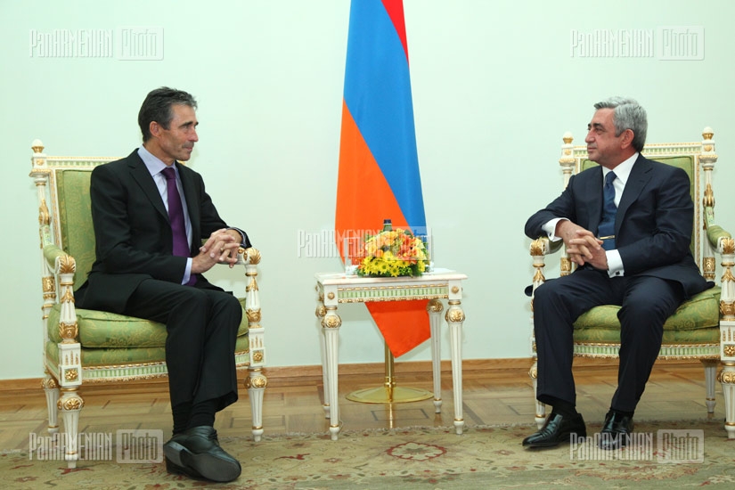 ՀՀ նախագահ Սերժ Սարգսյանի հանդիպեց ՆԱՏՕ-ի գլխավոր քարտուղար Անդերս ֆոգ Ռասմուսենի հետ