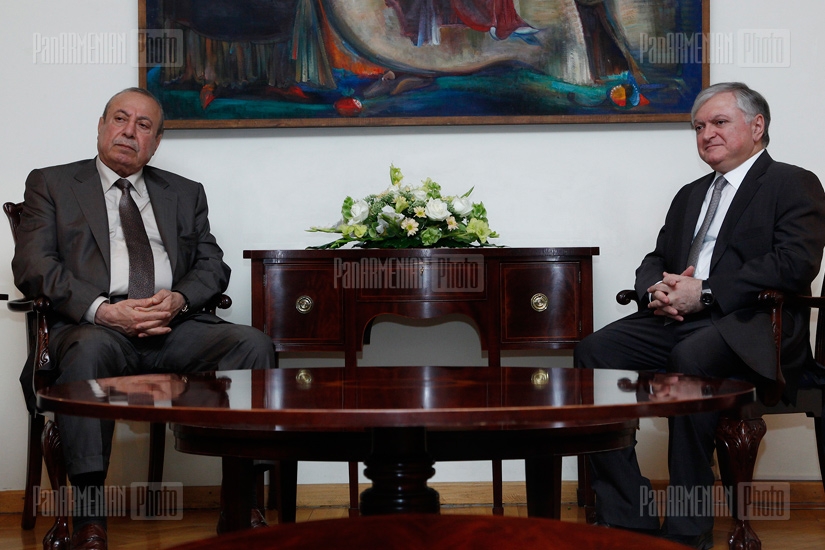 Armenian FM Edvard Nalbandyan meets with Iraqi Deputy Prime Minister for Economic Affairs Rozh Nouri Shaways