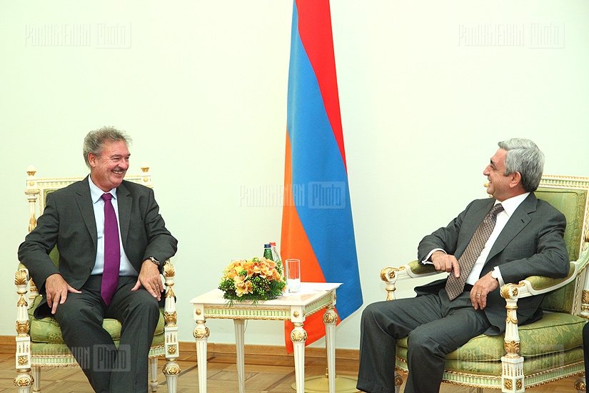 Armenian President Serzh Sargsyan meets with MF Affairs of Luxemburg Jean Aselborn 