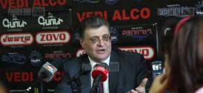 Press conference of Aram Karapetyan