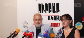 Press conference of Vahan Hovhannisyan and Lilit Galstyan