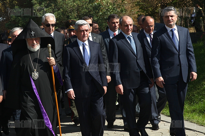 President of Armenian Republic Serzh Sargsyan and the highest leadership of Armenia visited Yerablur Pantheon