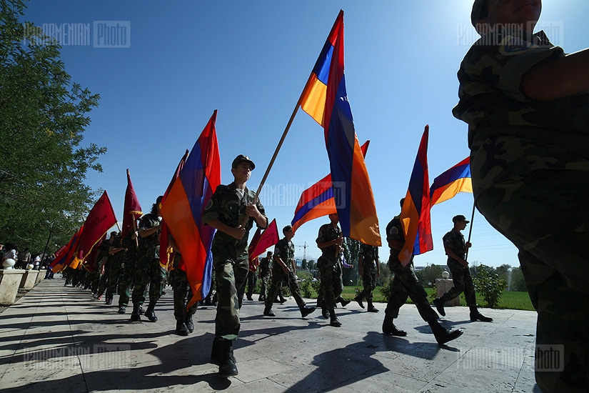  Procession towards Yerablur in commemoration of Gurgen Margaryan