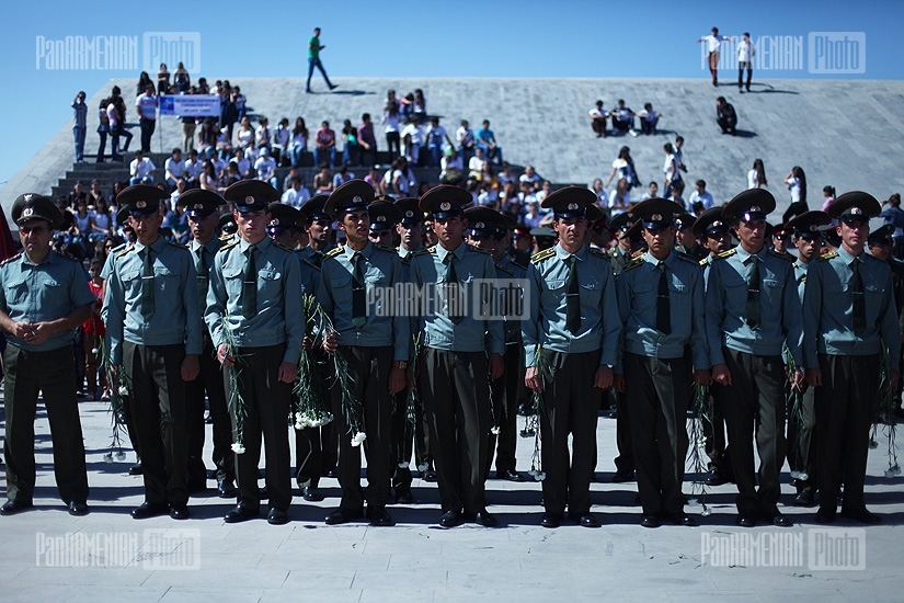  Procession towards Yerablur in commemoration of Gurgen Margaryan