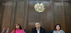 Press confereans of Hermine Naghdalyan, Zaruhi Postanjyan and David Harutyunyan