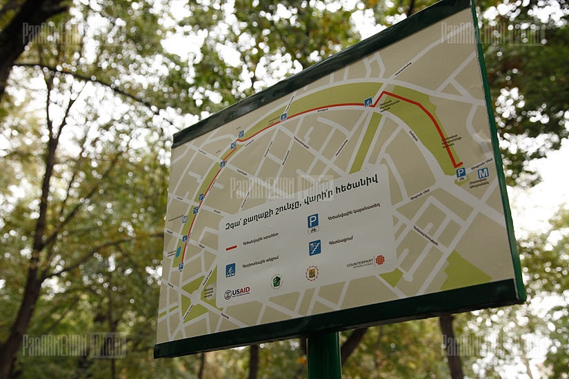 A cycling route opens on Moskovyan Str. in Yerevan