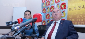 Press conference of Mkrtich Minasyan