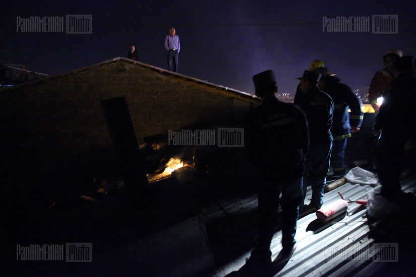 Holiday fireworks caused fire at the roofs of Marriott Armenia hotel and Transport and Communications Ministry 
