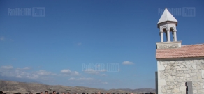 Արցախ. Մարտակերտ շրջանի Հոռաթաղ գյուղի Սբ. Գևորգ եկեղեցու զանգի և խաչի օծման արարողությունը