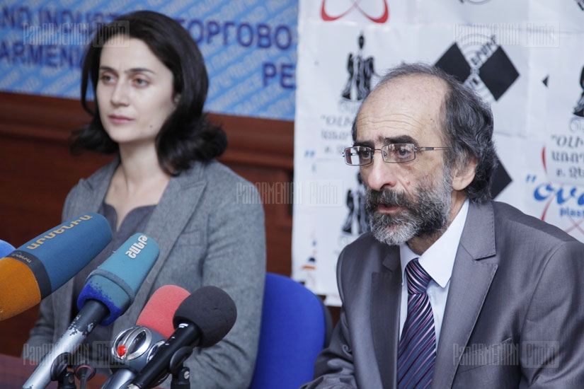 Press conference of Yerevan Perspectives 13th annual musical festival Founder Stepan Rostomyan and General Manager Sona Hovhannisyan 