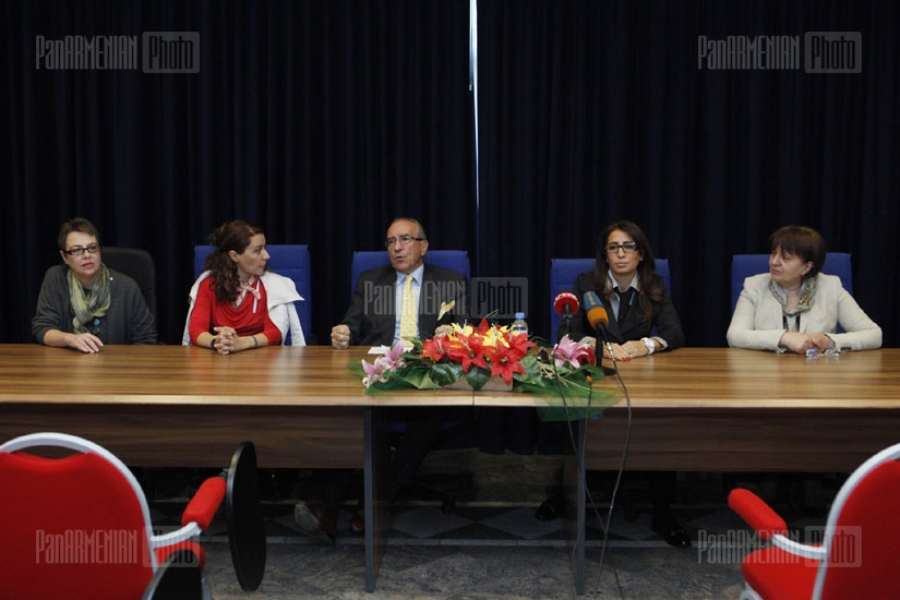 Press conference about annual charitable fundraising organized by Amore holding and Italian embassy