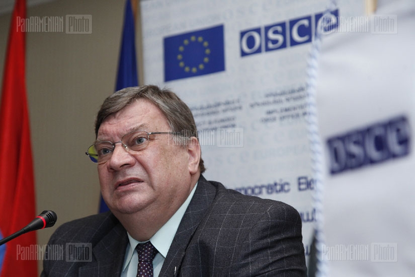 Press conference about Fostering Democratic Elections program launched by EU and OSCE