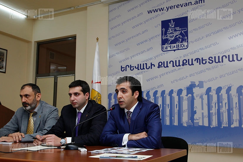 Press conference of Yerevan's Head Designer Gaga Amatuni, President of 