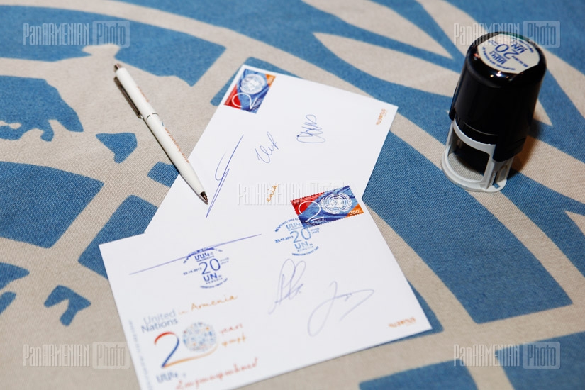 First Day Cover release and awarding ceremony dedicated to 20th anniversary of UN in Armenia