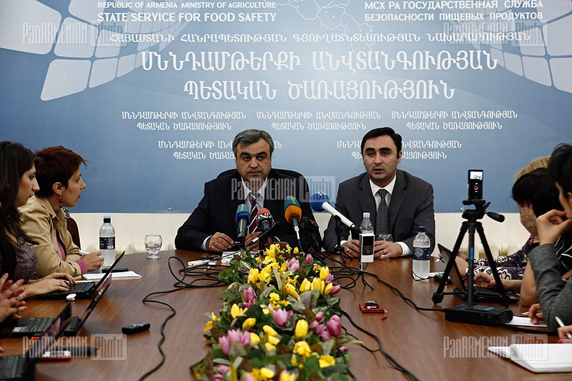 Press conference of State Service of Food Safety representatives