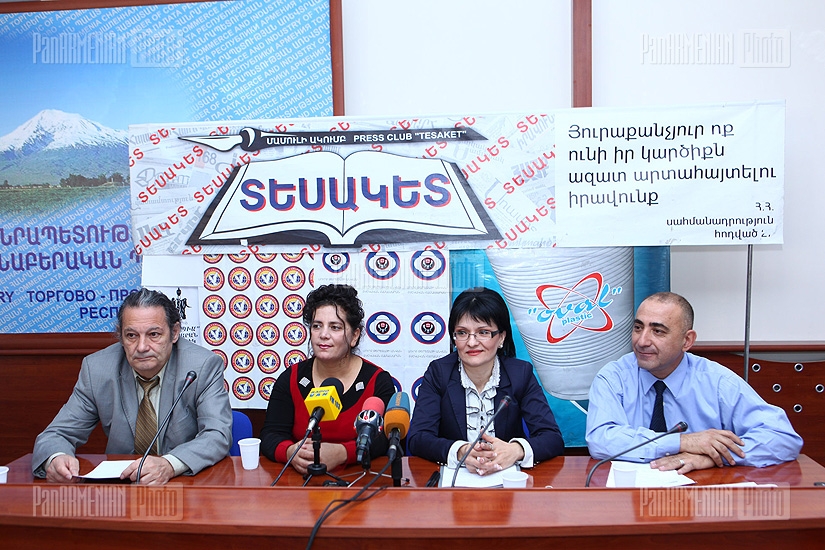 Press conference of Armenuhi Manukyan, Margarita Hovsepyan and  Aharon Adibekyan