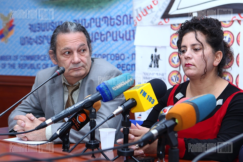 Press conference of Armenuhi Manukyan, Margarita Hovsepyan and  Aharon Adibekyan
