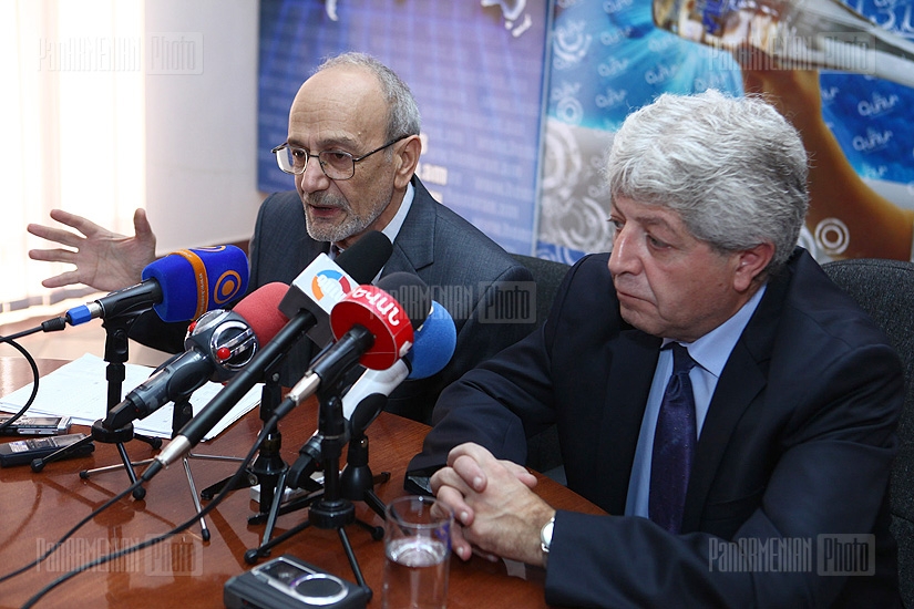 Press conference of Armen Poghosyan and Harutyun Mesrobyan