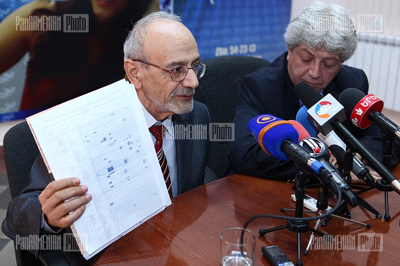 Press conference of Armen Poghosyan and Harutyun Mesrobyan