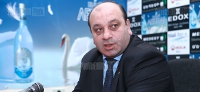 News conference of Orinats Yerkir member Hovhannes Margaryan