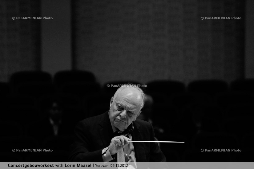 Concert and backstage of Royal Concertgebouw Orchestra with Lorin Maazel