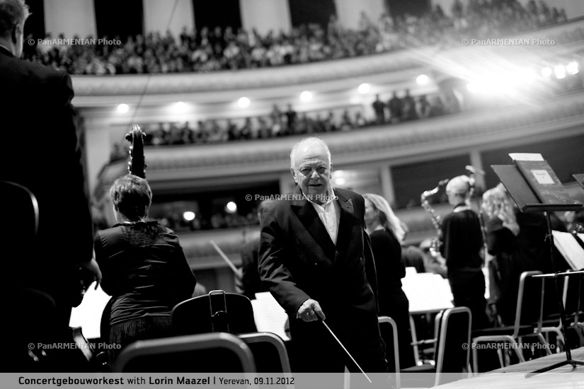 Concert and backstage of Royal Concertgebouw Orchestra with Lorin Maazel