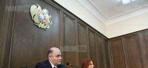 Parliamentary groups hold briefings. Mher Shageldyan and Heghine Bisharyan