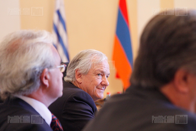 Delegation headed by the President of Uruguay's Chamber of Representatives Jorge Orrico meets with Armenian delegation in RA Parliament