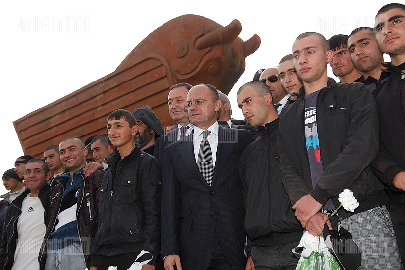 Parting ceremony for conscripts in Armenia’s Armavir province