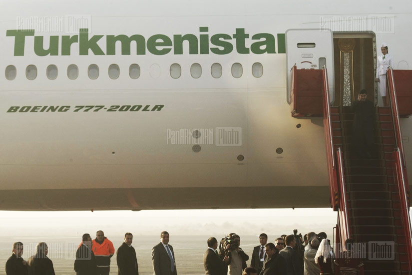 President of Turkmenistan Gurbanguly Berdimuhammedov arrives in Yerevan