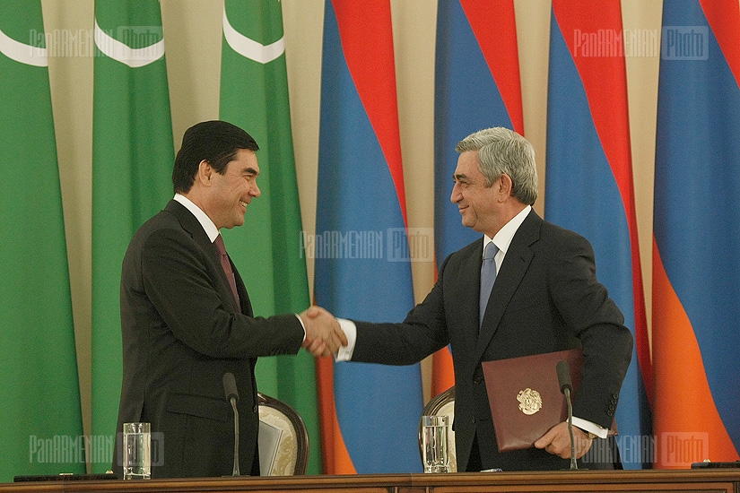 Press conference of RA President Serzh Sargsyan and President of Turkmenistan Gurbanguly Berdimuhamedov