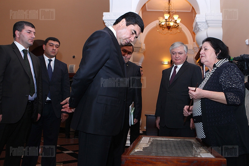 Turkmenistan’s President Gurbanguly Berdimuhamedov’s visit to Matenadaran
