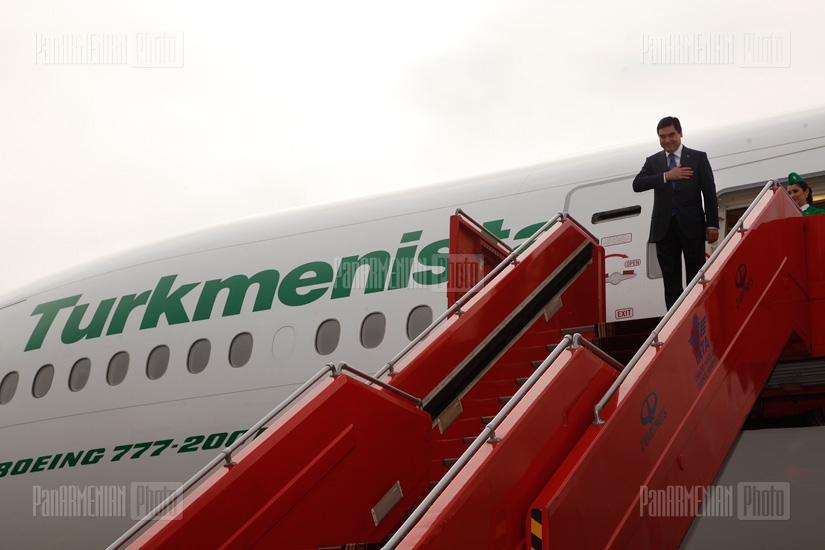 President of Turkmenistan Gurbanguly Berdimuhamedov . Airport
