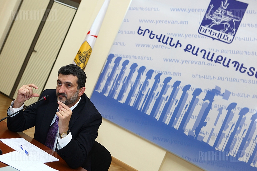 Press conference of assistant to Yerevan Mayor Aram Sukiasyan.