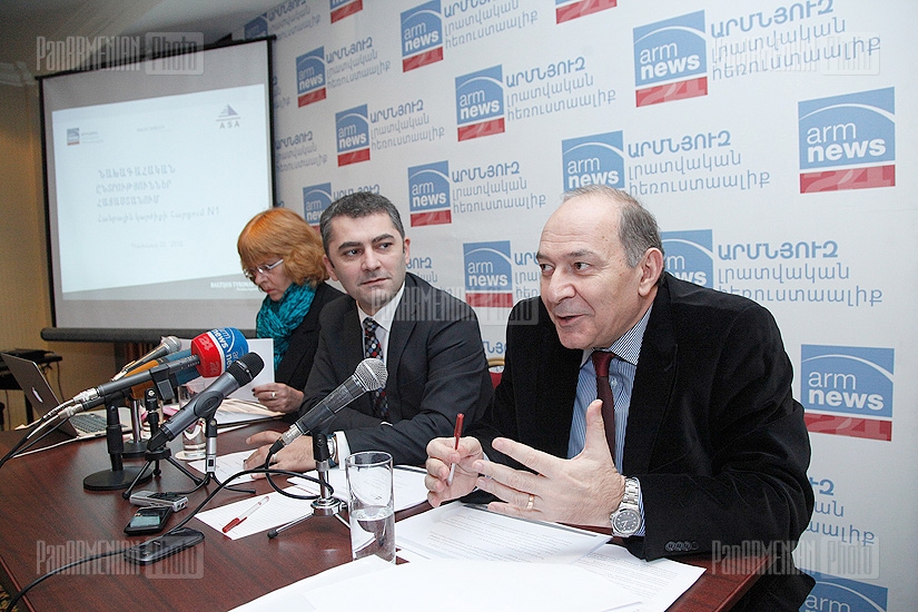 Presentation of results of public opinion poll for Armenian presidential elections    