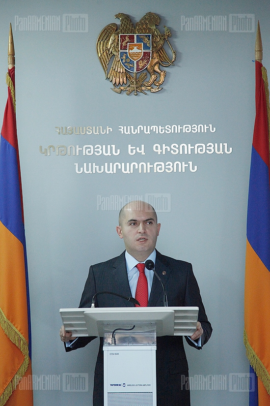 Press conference of Minister of Education and Science Armen Ashotyan