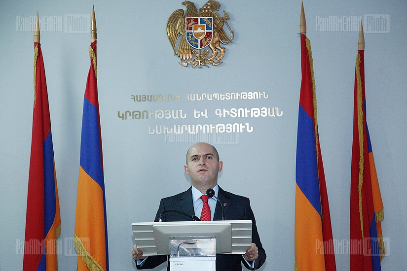 Press conference of Minister of Education and Science Armen Ashotyan