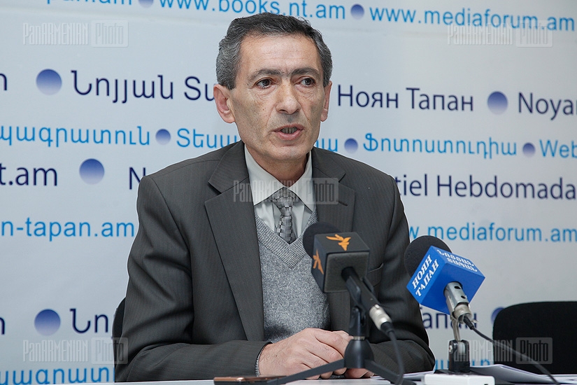 Press conference of Vahan Simonyan