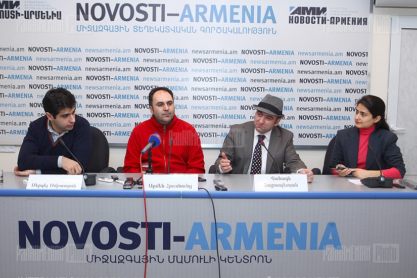 Press conference of Sergey Smbatyan, Armen Hyusnunc and Vahagn Hayrapetyan