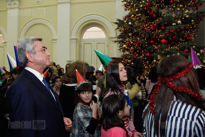 Սիրիահայ և սոցիալապես խոցելի երեխաների ամանորյա ընդունելություն նախագահական նստավայրում