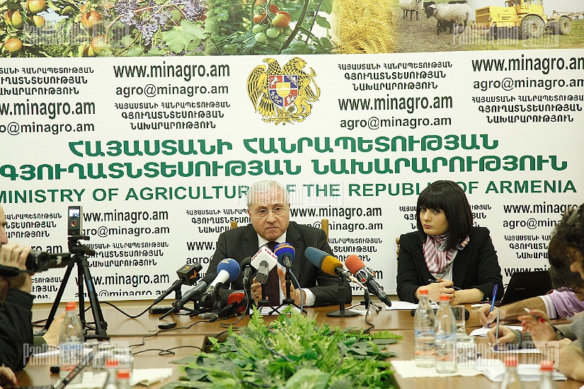 Press conference of Minister of Agriculture Sergo Karapetyan