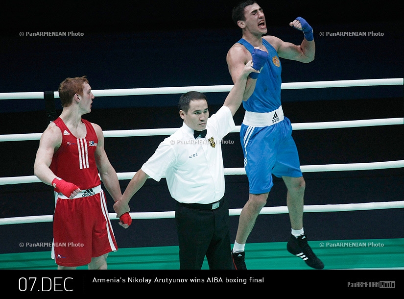 Armenia’s Nikolay Arutyunov wins AIBA boxing final 