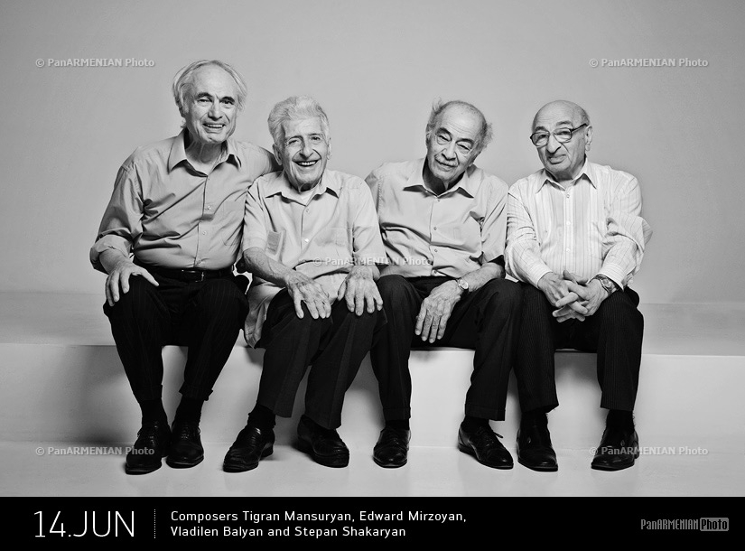 Composers Tigran Mansuryan, Edvard Mirzoyan, Vladilen Balyan and Stepan Shakaryan 