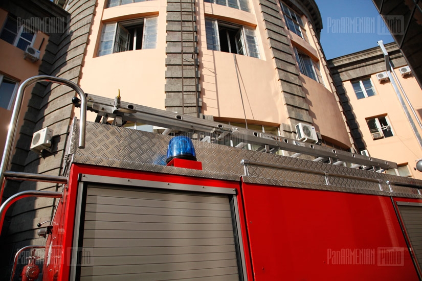Fire at Armenian State Economics University was successfully put out