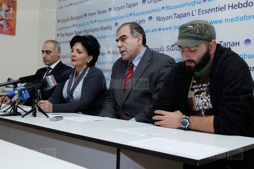 Press conference of Pre-parliament members Garegin Chukazyan, Syuzan Simonyan, Vardan Hakobyan and Yeghia Nersisyan 