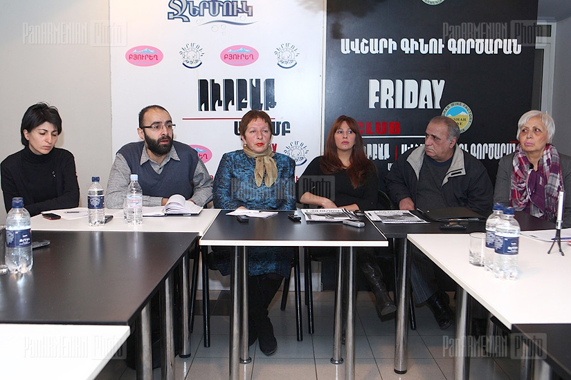 Press conference of Zaruhi Postanjyan, Karen Hakobyan, Lala Aslikyan, Seda Melikyan Zhanna Alexamyan and Arthur Sakunts