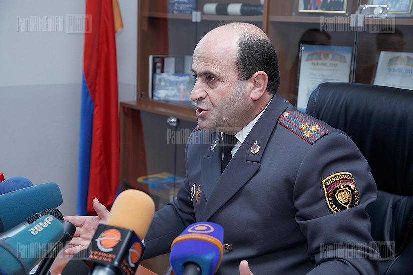 Press conference of RA Road Traffic Police head Norik Sargsyan