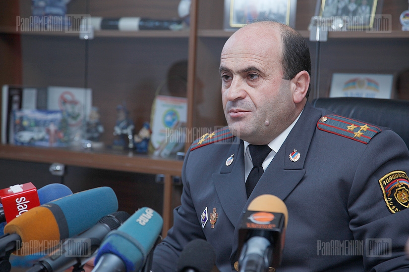 Press conference of RA Road Traffic Police head Norik Sargsyan