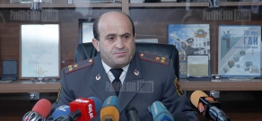 Press conference of RA Road Traffic Police head Norik Sargsyan